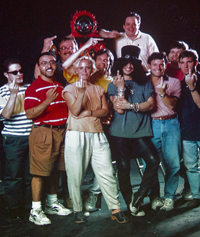 Slash with the Data East team