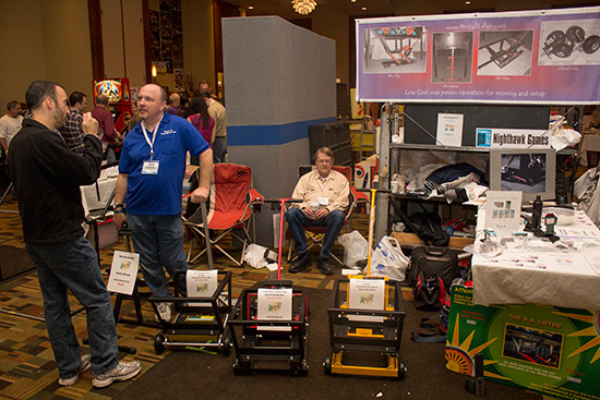 Opposite Rick at PPS were Nighthawk Games with their selection of pinball lifting equipment and some nifty pinball mods...