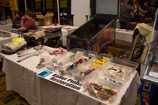 Chad Keller was promoting his restoration service with example machines and parts