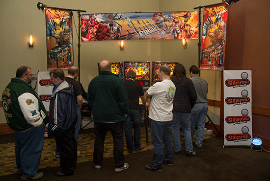 Three free play X-Men machines
