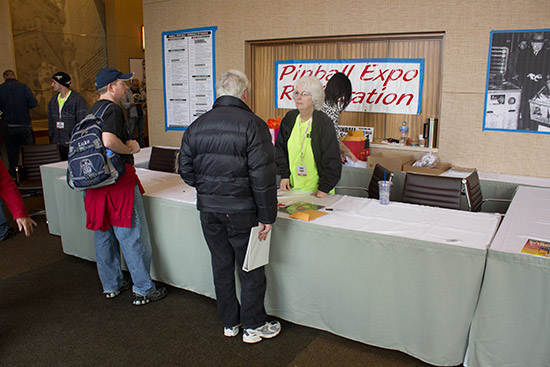 The registration desk