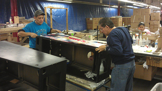 ...and the decal applied to the cabinet...