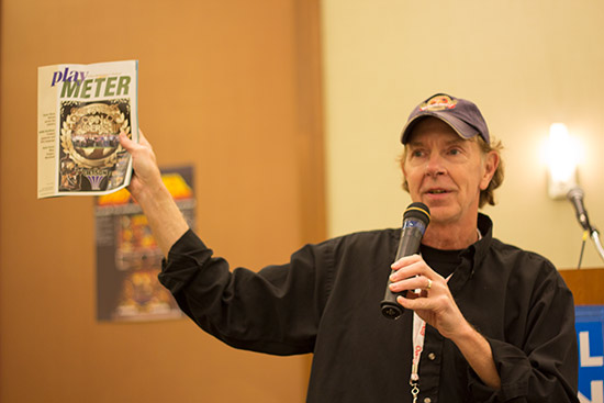 Pat with a copy of Play Meter