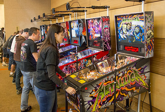 main tournament machines were also used for the women's division
