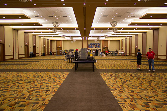 Inside the main hall