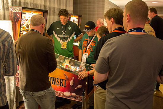 Both machines had constant queues to play