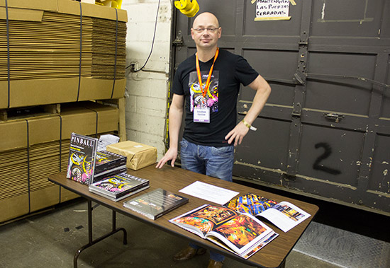 Jonathan Joosten with the book Pinball