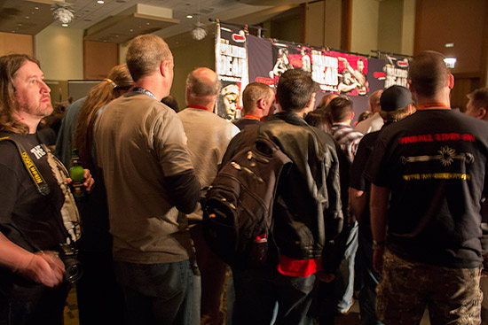 The queue for autographs