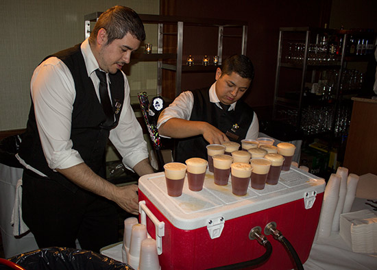 Free craft beer was also available