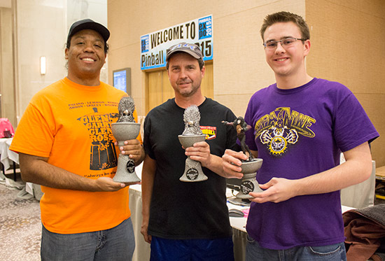 The top three in the main tournament: