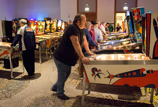 Inside the games room