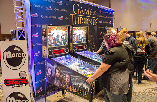 And a large machine area with four Game of Thrones