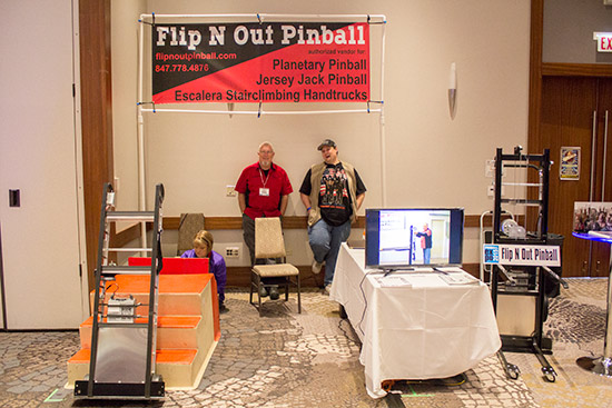 Flip N Out Pinball's stand