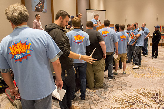 The twenty winners wait to receive their prizes