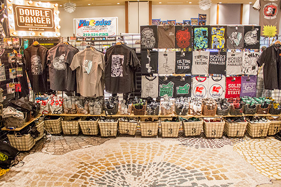 Double Danger were showing their range of pinball shirts and T-shirts