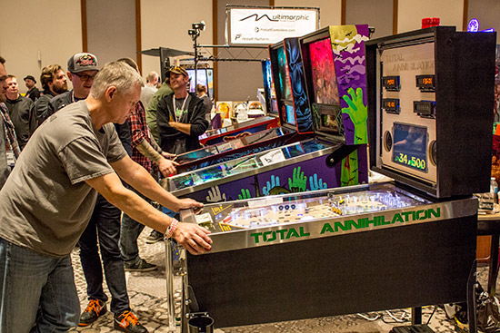 Multimorphic took over the next block with their P3 and P-ROC custom games