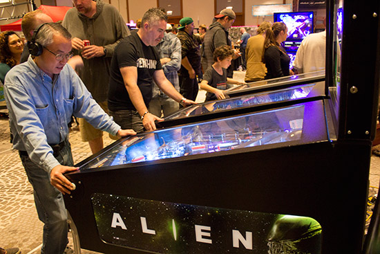 All three machines were kept busy throughout the show