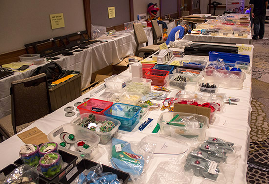 At the end of the left wall, Pinball Inc had a nice mix of pinball spares and replacement parts