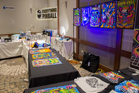 They were selling all their regular pinball parts, plus Dirty Donny artwork as well