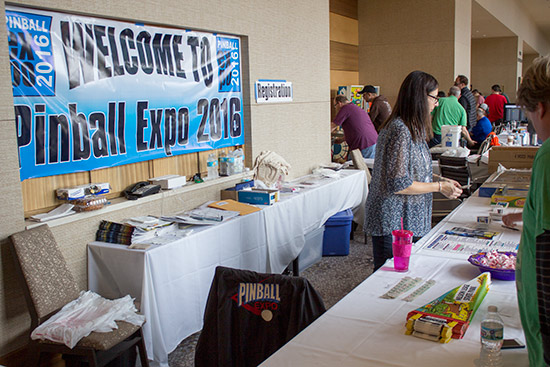 Tournaments were held next to the Registration Desk