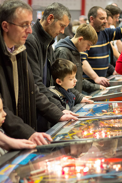 There were plenty of families playing