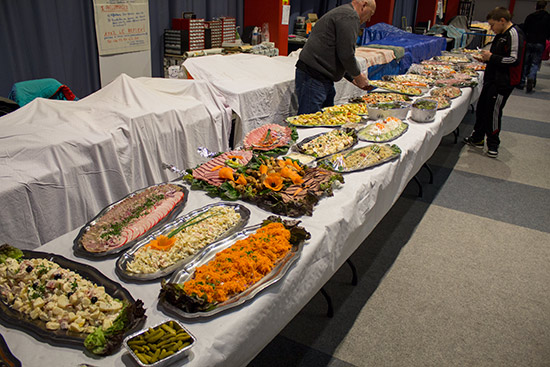 The dinner selection