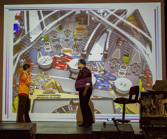 Andrew describes some of the playfield features from Full Throttle