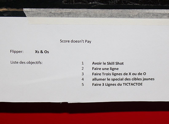 A set of objectives for X's & O's