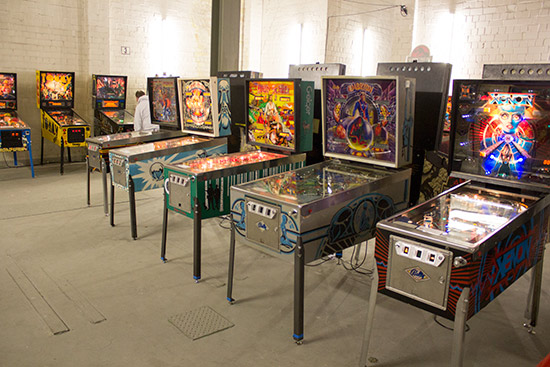 Machines being set up for Saturday's play