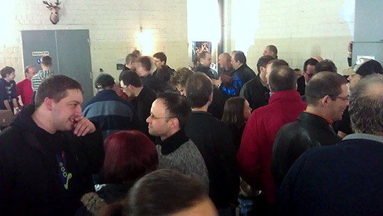 Compeitiors gather for the start of play