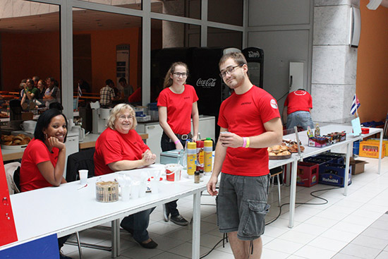 The German dinner ladies team were there to serve you with culinary delights of your choice (as long as it was German food)