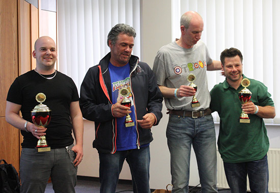 The top four in the main tournament