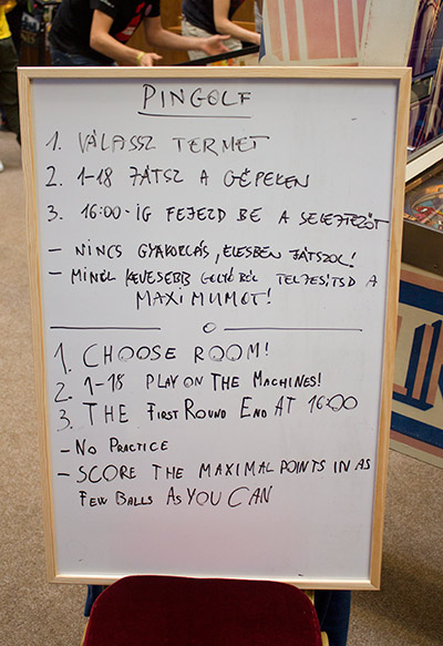 Instructions for the pingolf tournament