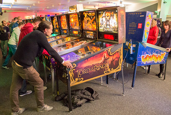 Inside the free-play hall