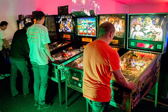Inside the free-play hall