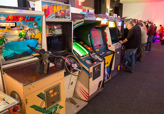 Video games and other skill games in the free-play hall