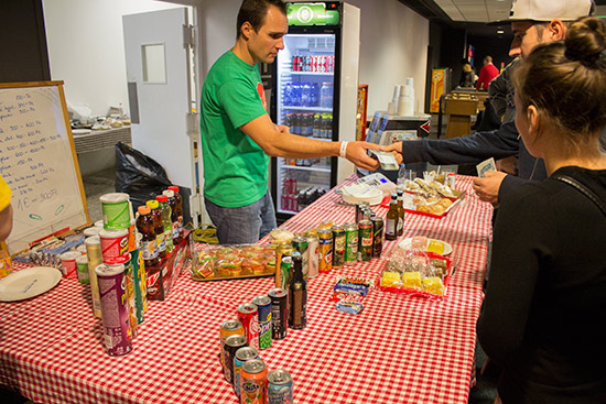 The bar in the free-play hall