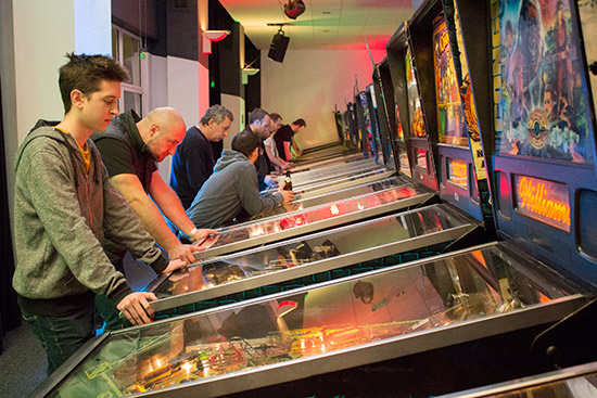 Inside the free-play hall