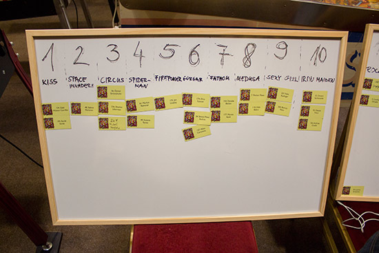 The Classics Tournament machine boards