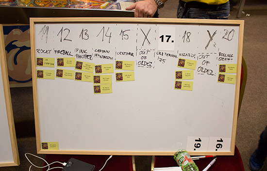 The Classics Tournament machine boards