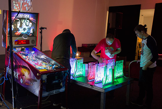 The finals machine - Star Trek - along with the trophies