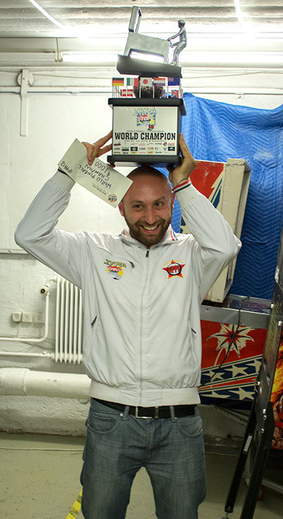 Daniele celebrates his victory