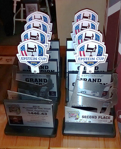 Some of the trophies to be won, including those for the Epstein Cup