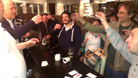 A toast for all those who set up the machines in the early hours of Saturday morning