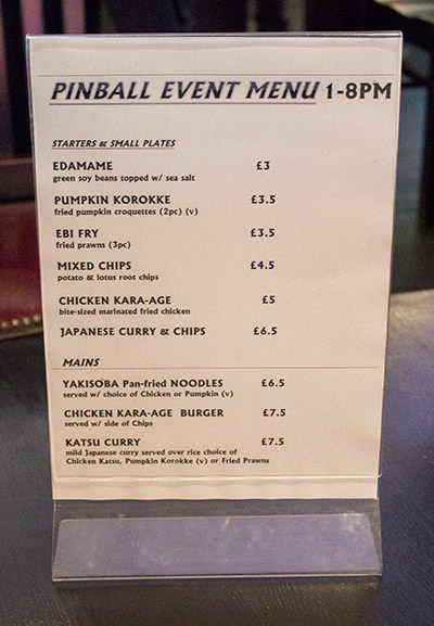 A special food menu was prepared for the tournament