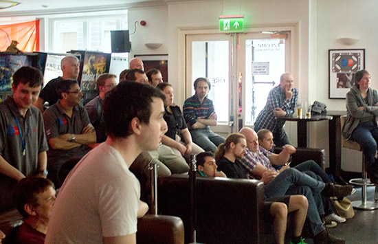 The audience for the final
