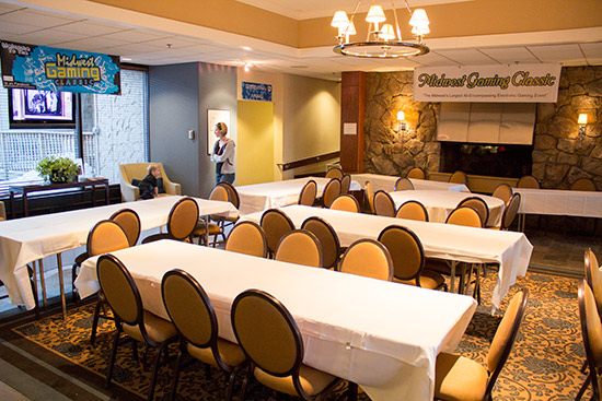 The hotel's lobby area