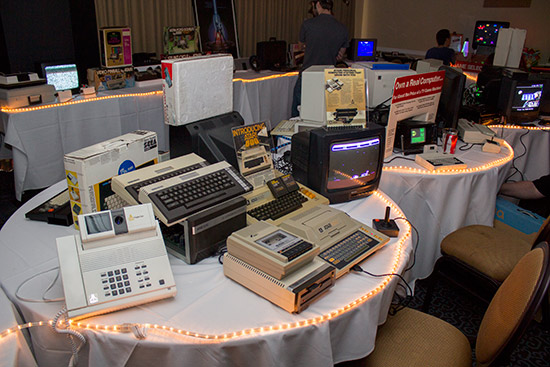 Soon the computers and consoles were set up and ready to play