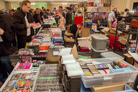 The number of game cartridges was impressive