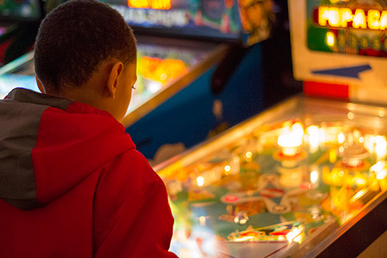 There were many younger players enjoying the games